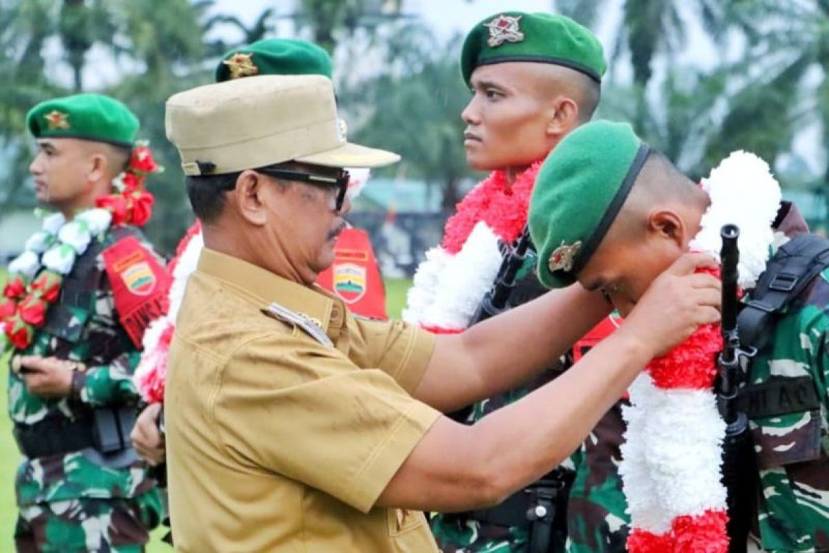 Prajurit Yonif 122 Tombak Sakti kembali ke kesatuan, Bupati Simalungun ucapkan ini