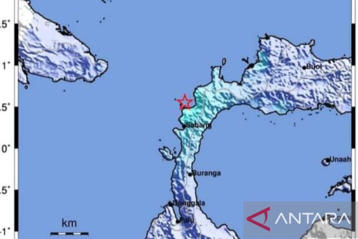 Gempa 5,3 magnitudo guncang wilayah lepas pantai Kabupaten Donggala Sulteng pada Minggu dinihari