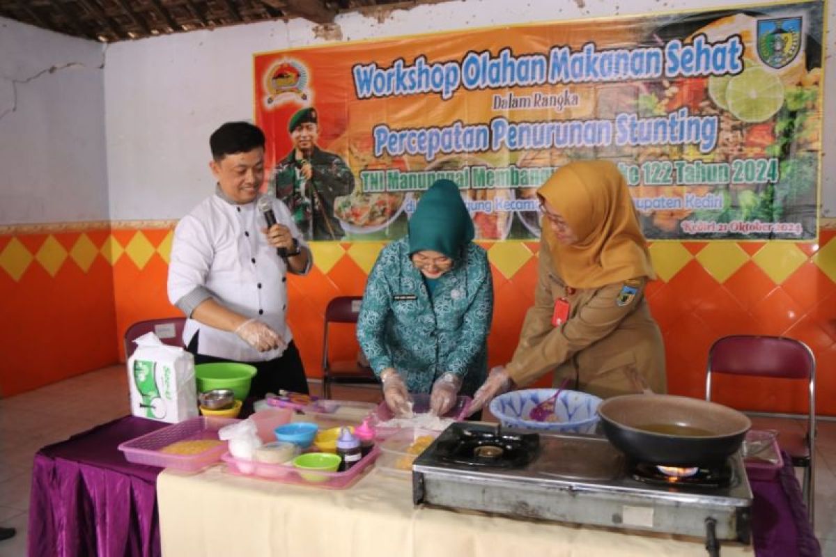 Pemkab Kediri bersinergi dengan TNI edukasi soal makanan sehat