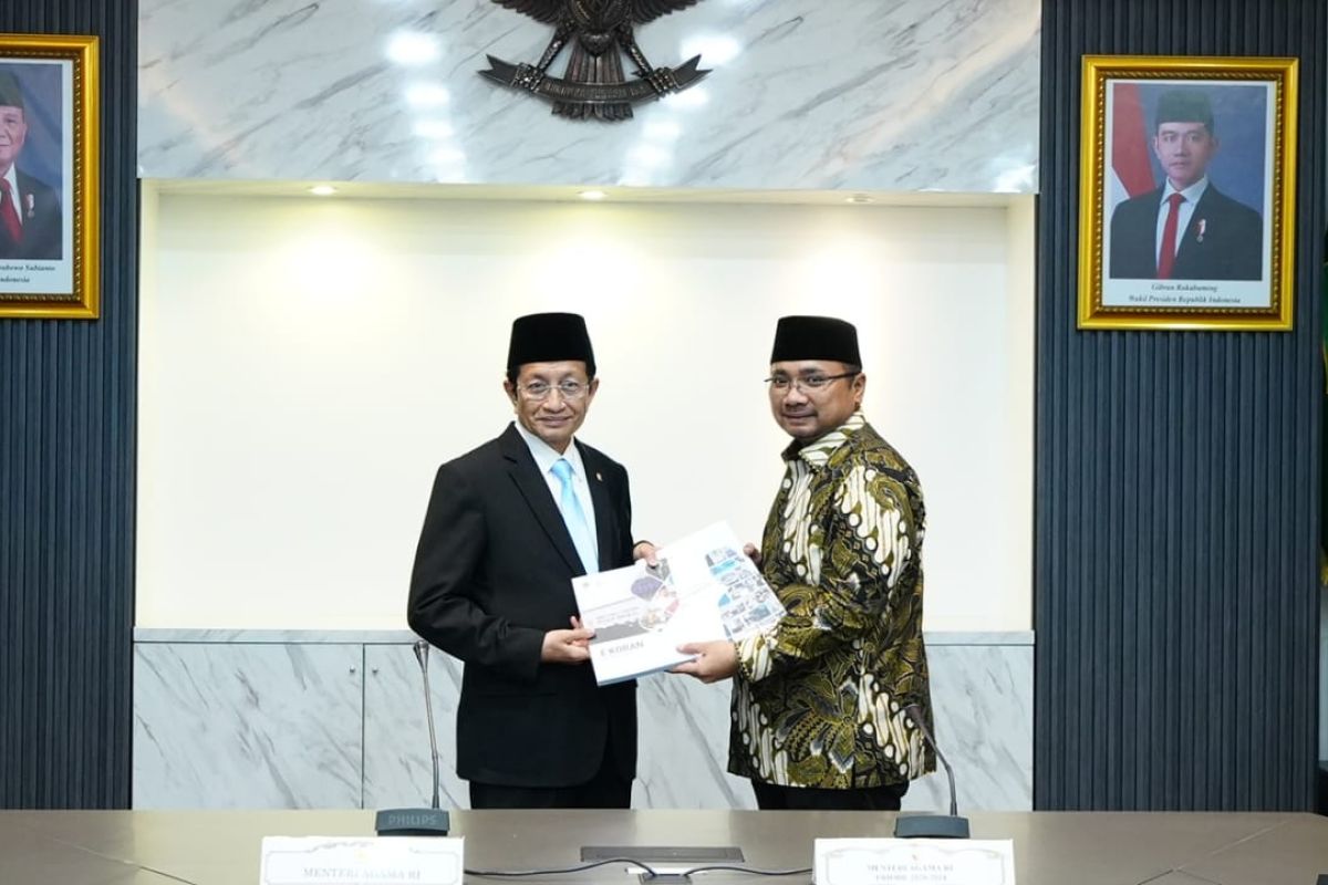 Yaqut dan Menag Nasaruddin Umar saling puji saat sertijab Kemenag