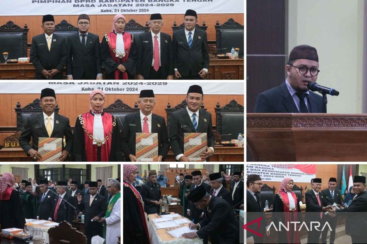 Tiga unsur pimpinan DPRD Bangka Tengah dilantik