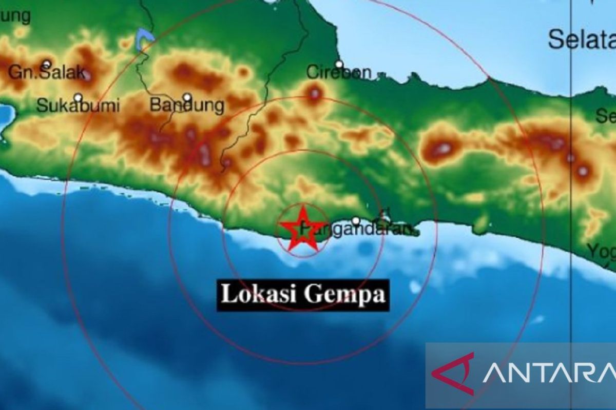 Pangandaran diguncang gempa magnitudo 5,0