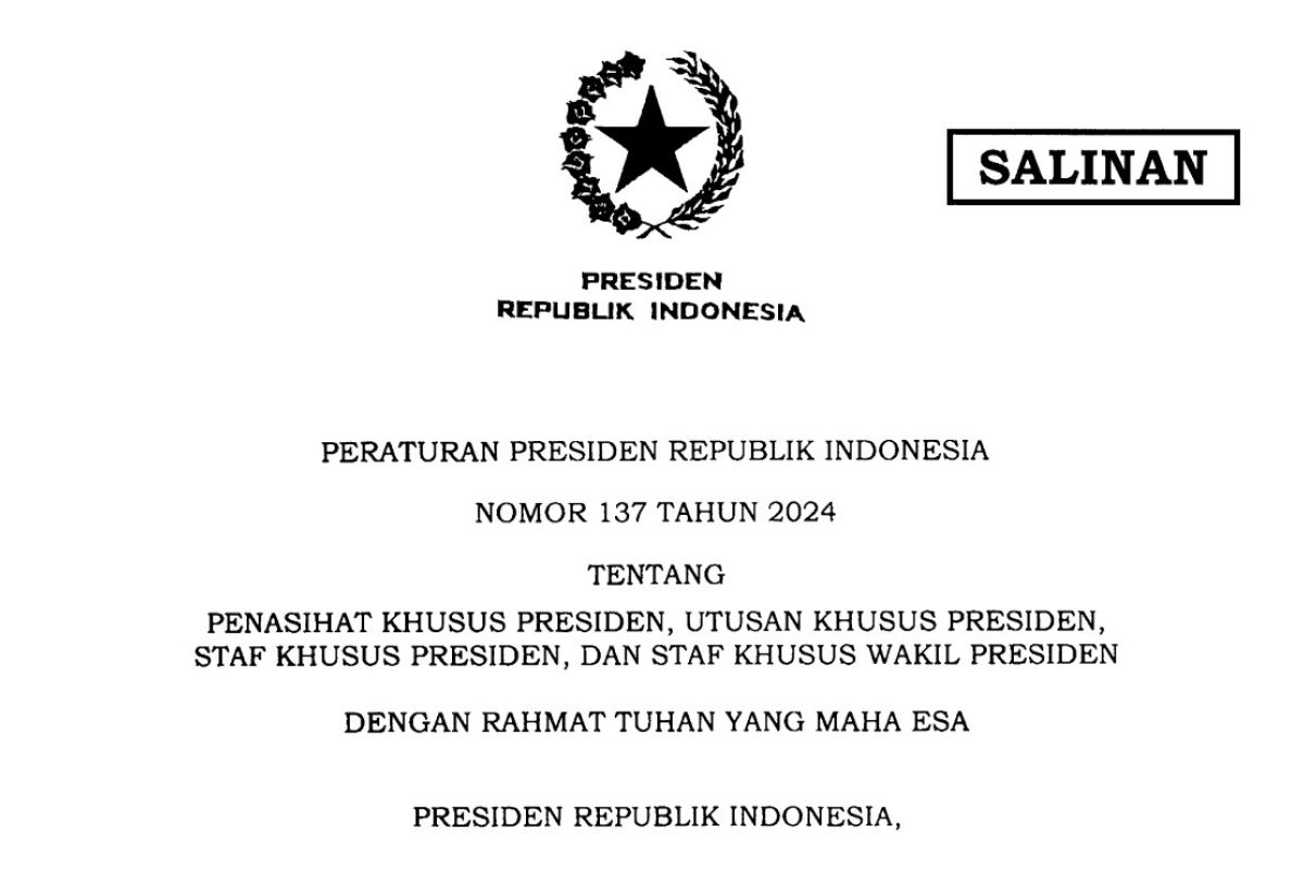 Jokowi tetapkan  Perpres keberadaan penasihat hingga utusan Presiden