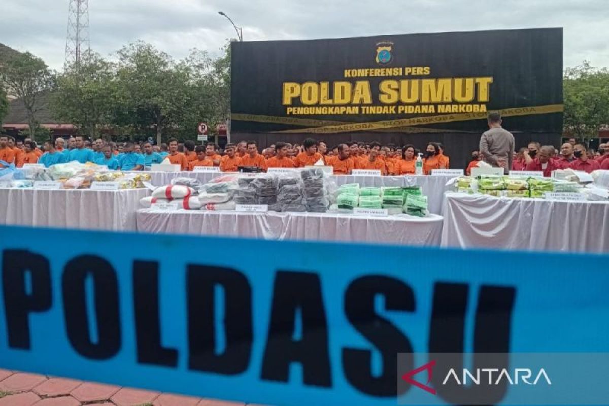 Polda Sumut sita 549,61  kilogram sabu-sabu pada Juli-Oktober 2024