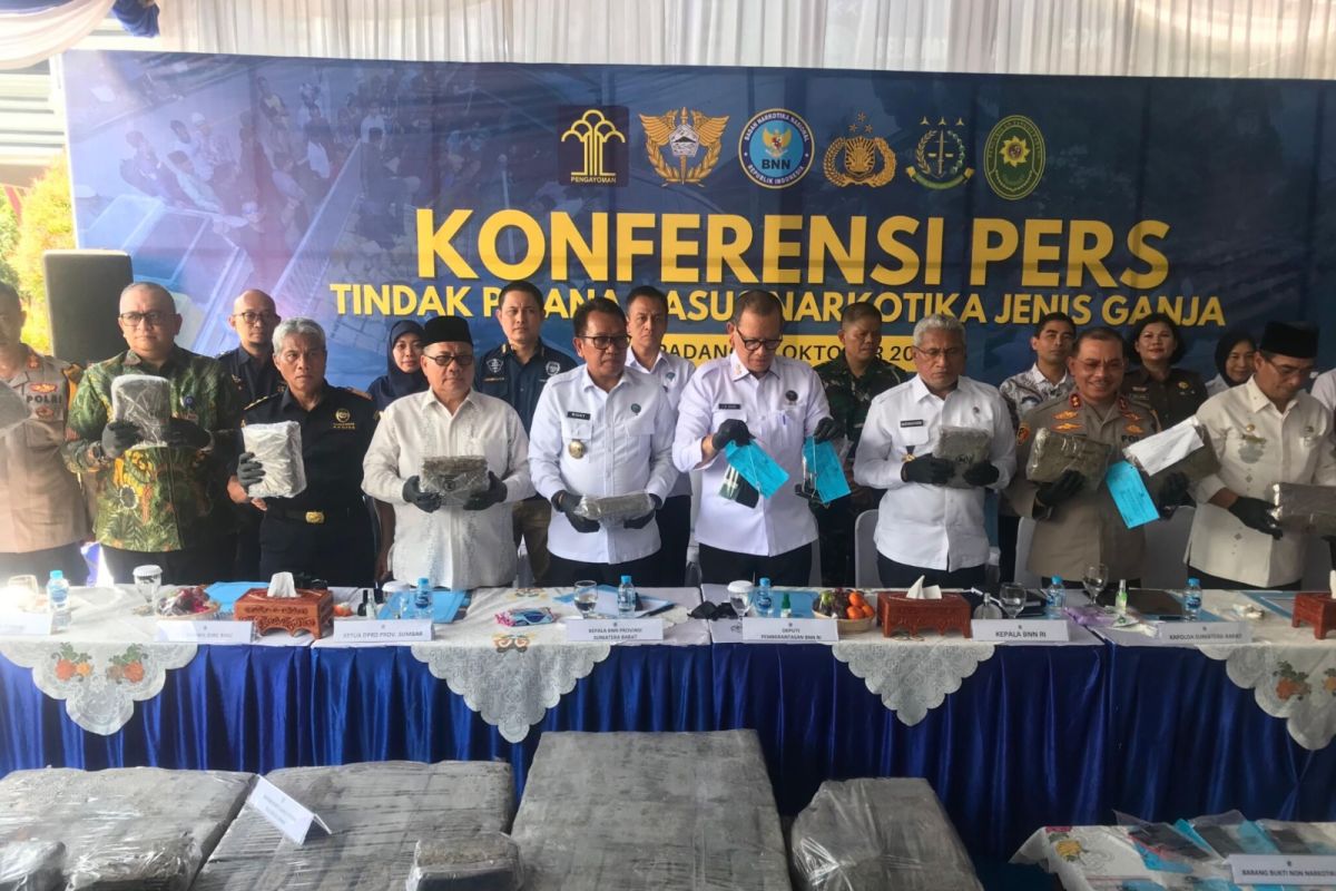 Geledah Dua Mobil, Bea Cukai Teluk Bayur dan BNNP Sumbar Temukan Ratusan Paket Ganja