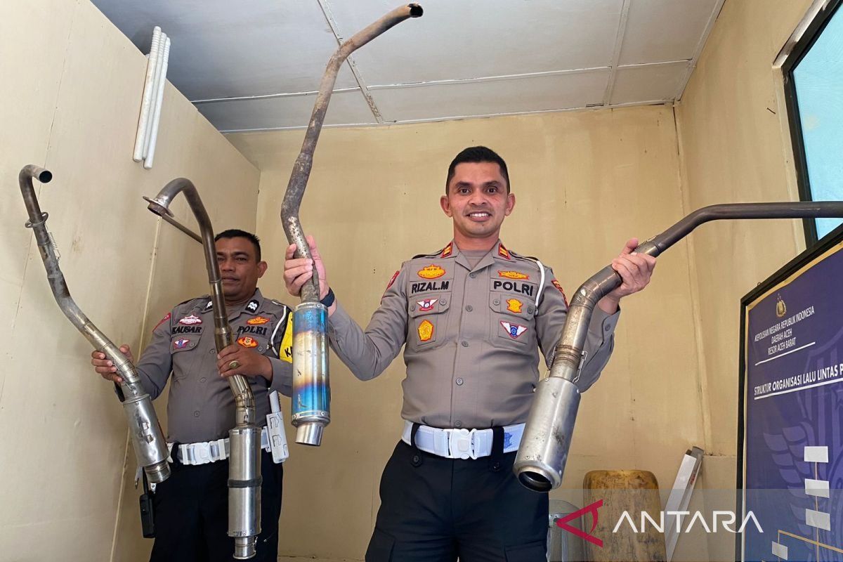 Polres Aceh Barat sita 100 unit lebih knalpot brong hingga Oktober 2024