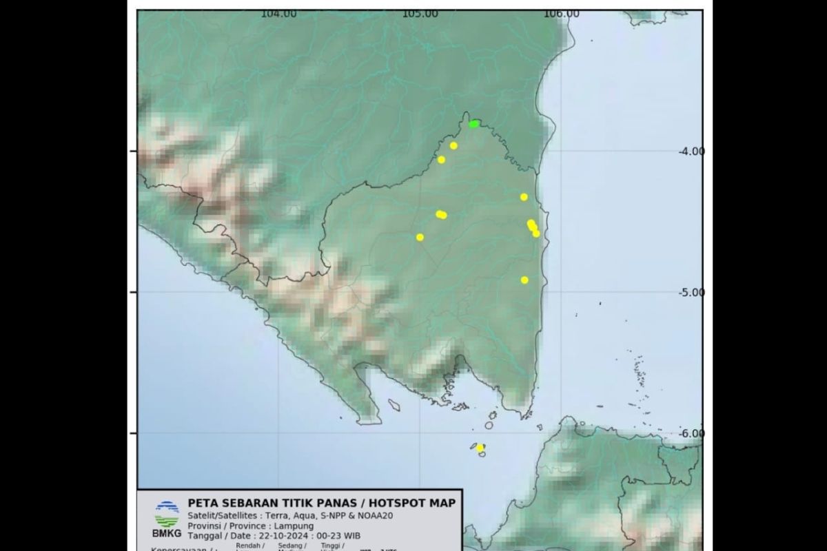 BMKG Lampung pantau sebaran titik panas di lima kabupaten