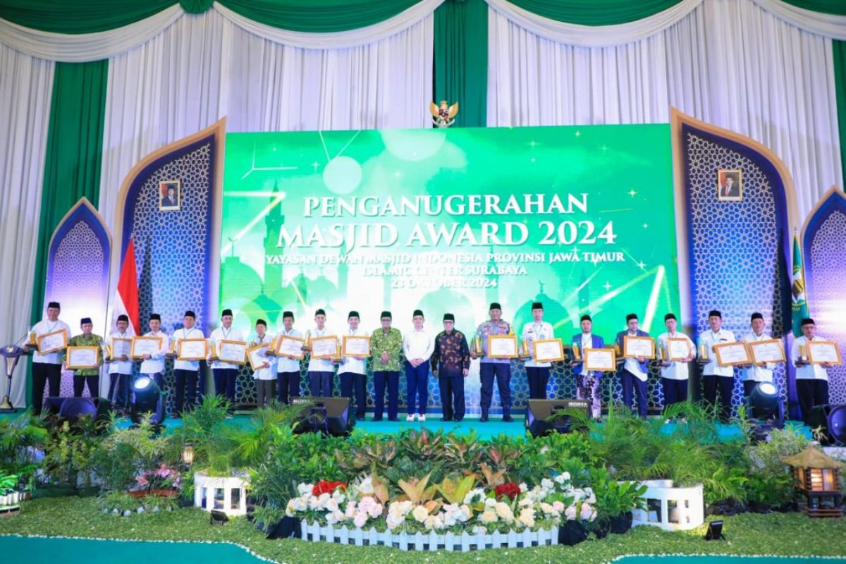 Sebanyak 33 masjid di Jatim terima penghargaan Masjid Award 2024