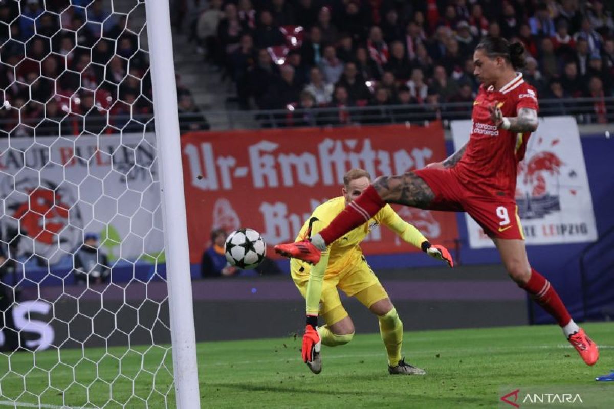 Gol tunggal Darwin Nunez bawa Liverpool menang 1-0 atas RB Leipzig