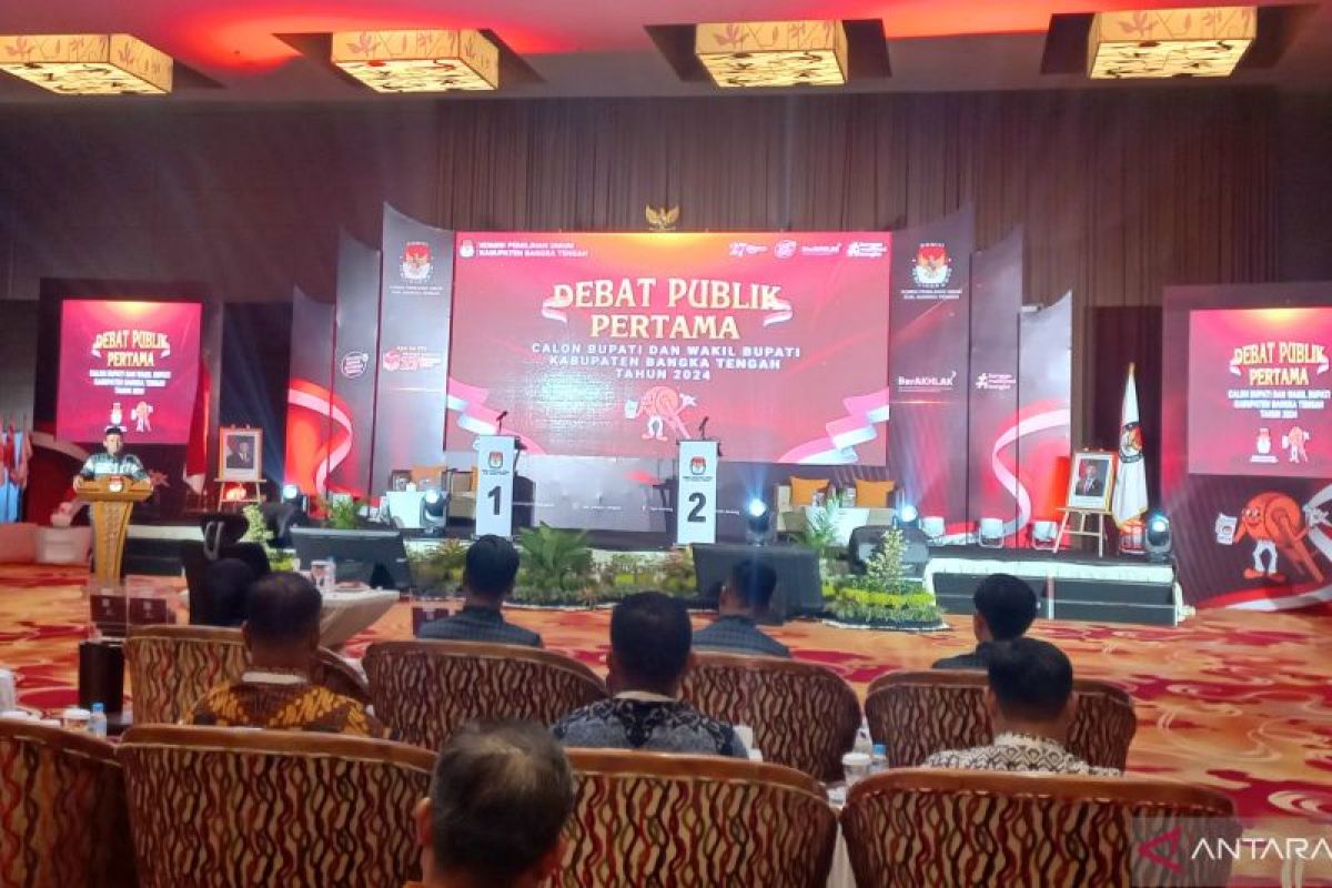 KPU Bangka Tengah gelar debat publik pertama cabup-cawabup Pilkada 2024