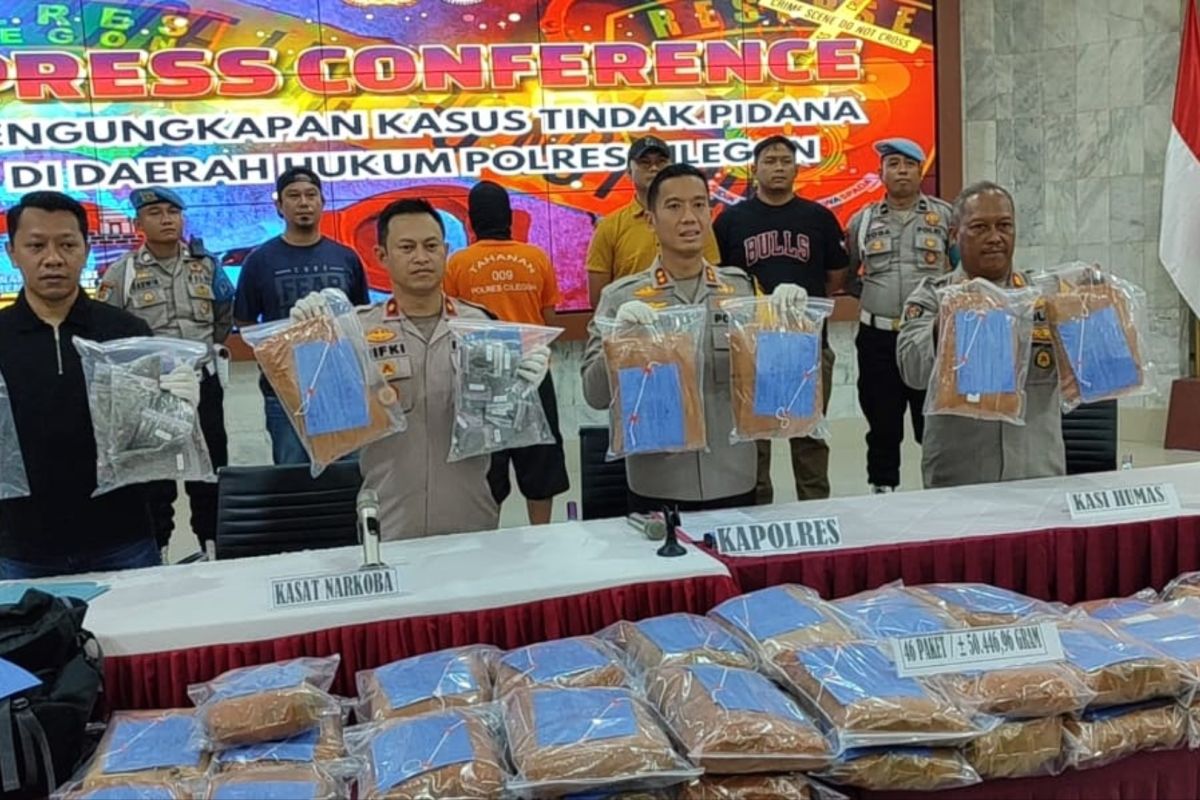 Polres Cilegon gagalkan peredaran 58 kg ganja