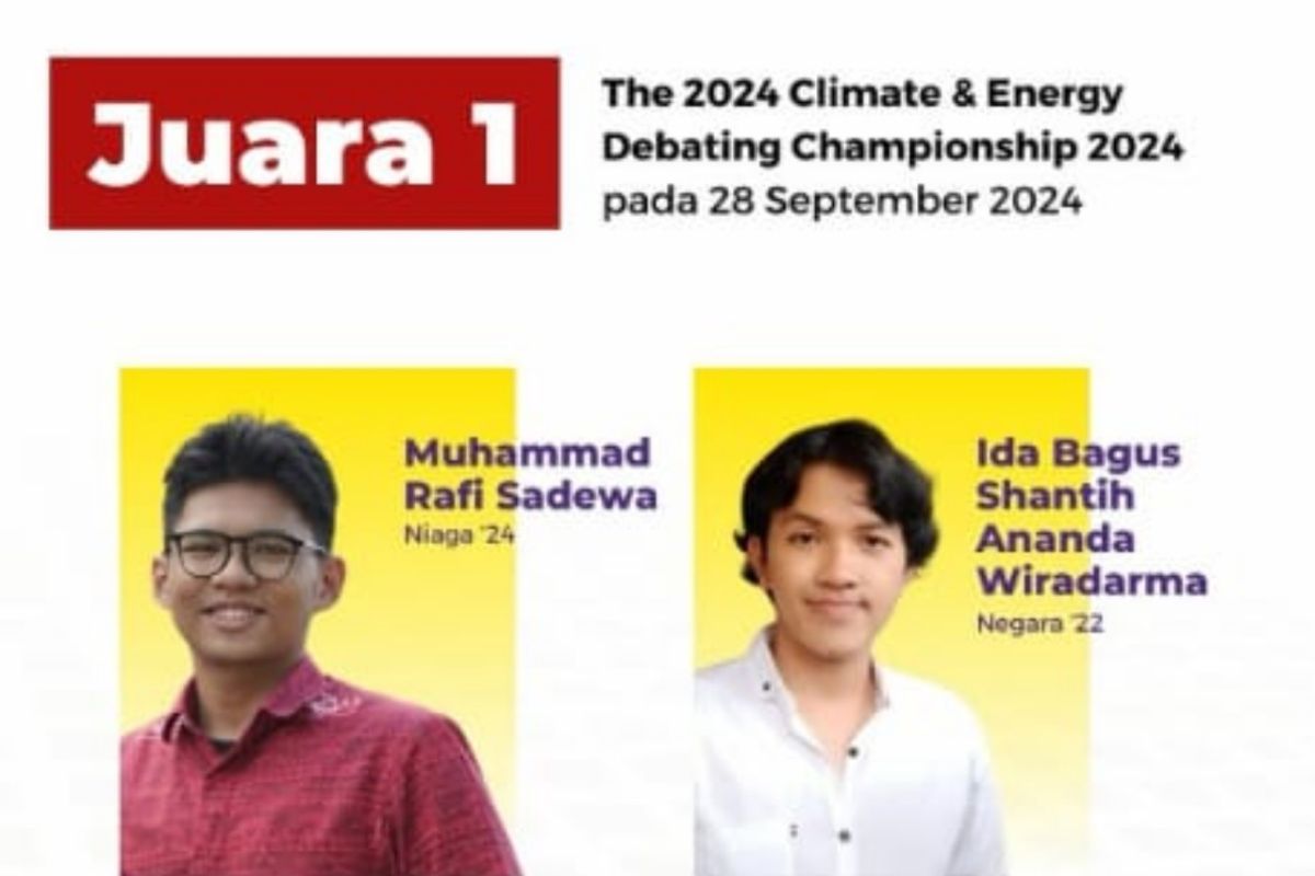 Mahasiswa UI raih juara I di ajang debat internasional tentang iklim dan energi