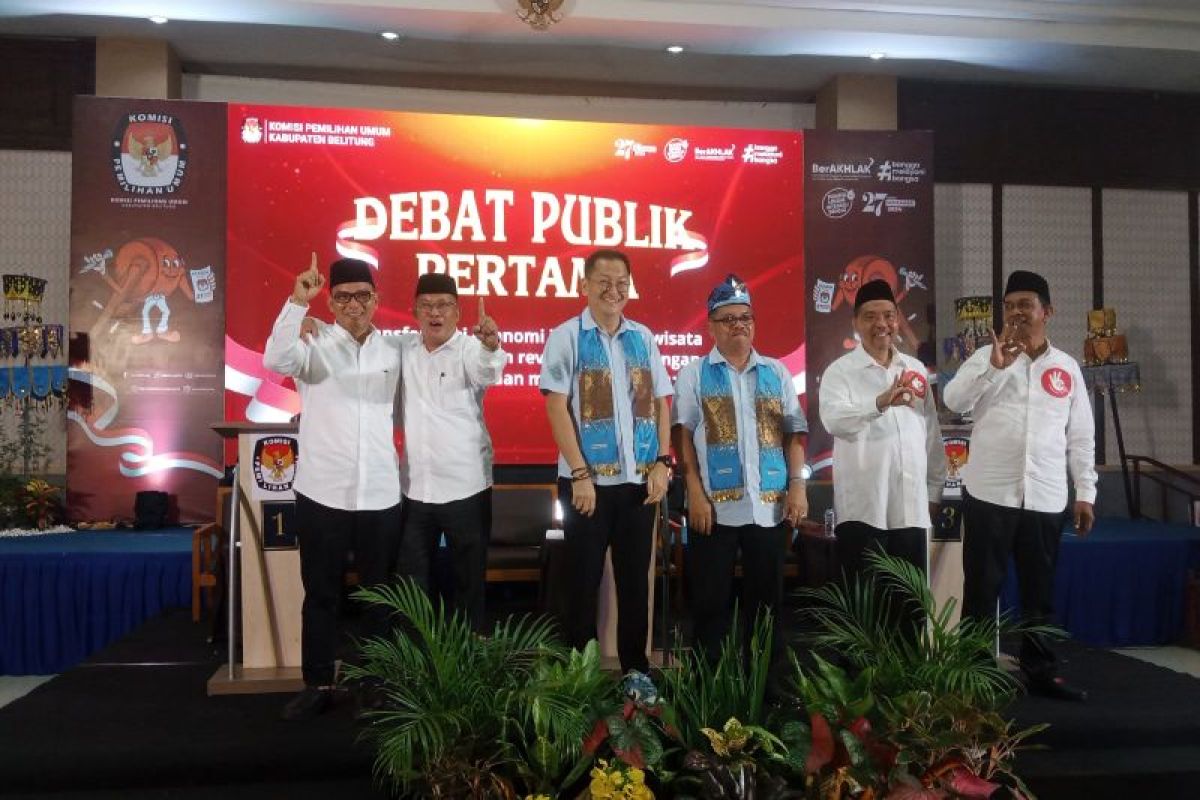 Debat publik perdana Pilkada Belitung 2024 berjalan lancar