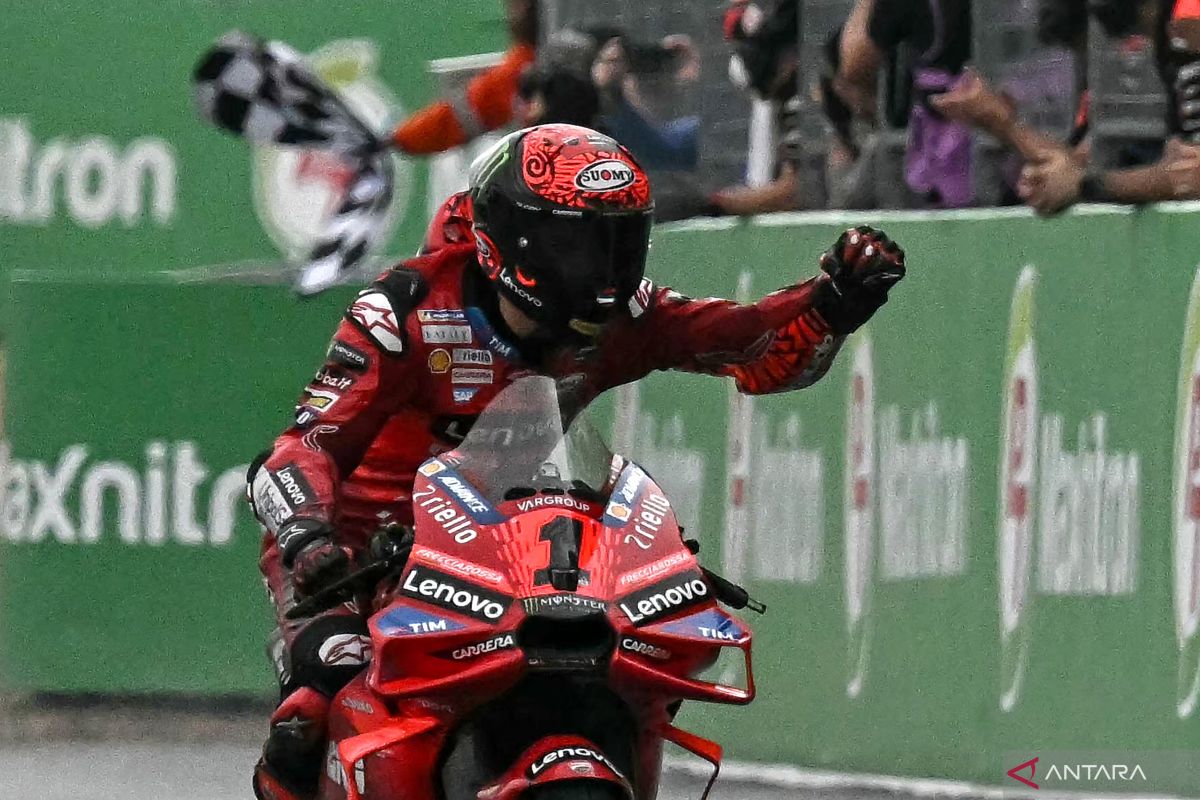 Bagnaia menangi Grand Prix Thailand untuk pangkas jarak dengan Martin