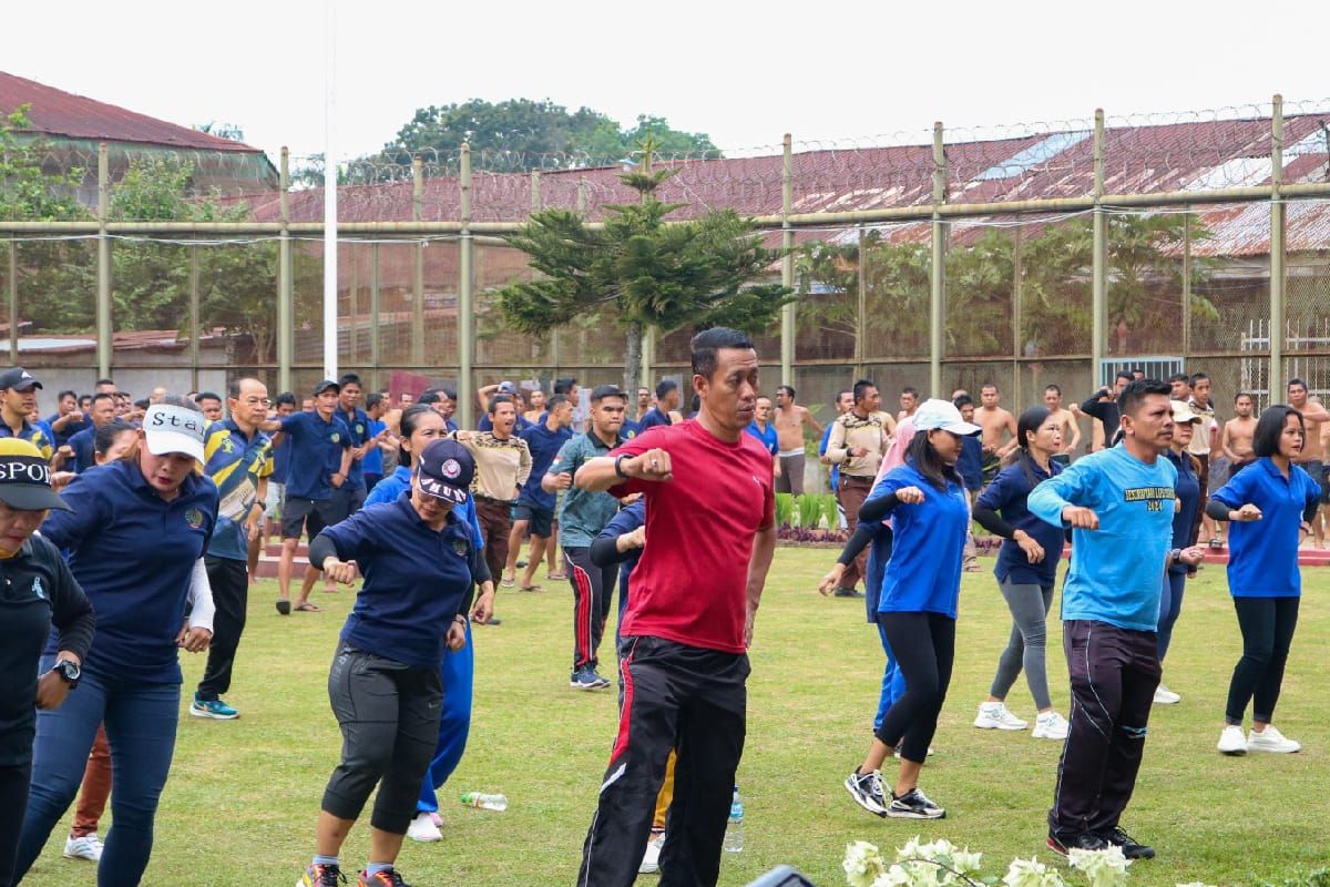 Lapas Pematangsiantar lakukan olahraga rutin hilangkan stres