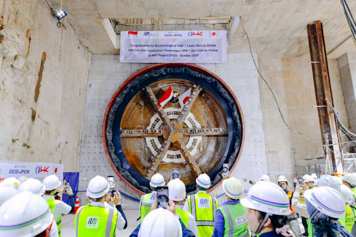 MRT Jakarta rampungkan pembangunan terowongan Stasiun Glodok-Kota