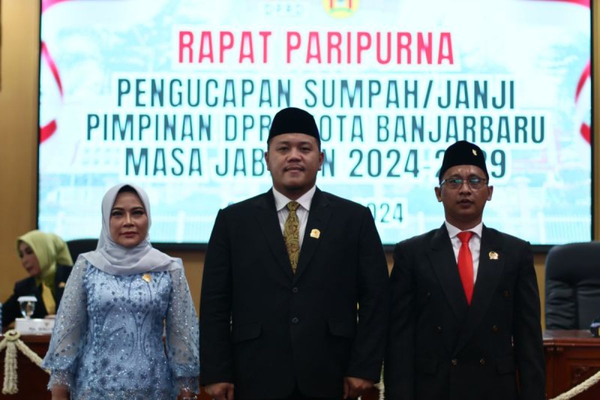 Gusti Rizky resmi Ketua DPRD Banjarbaru 2024-2029