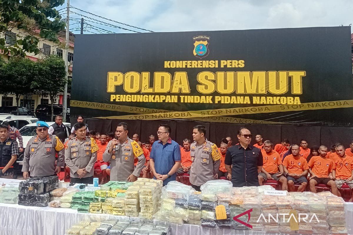 Polda Sumut ungkap 673 kasus  pidana narkoba dengan 838 tersangka