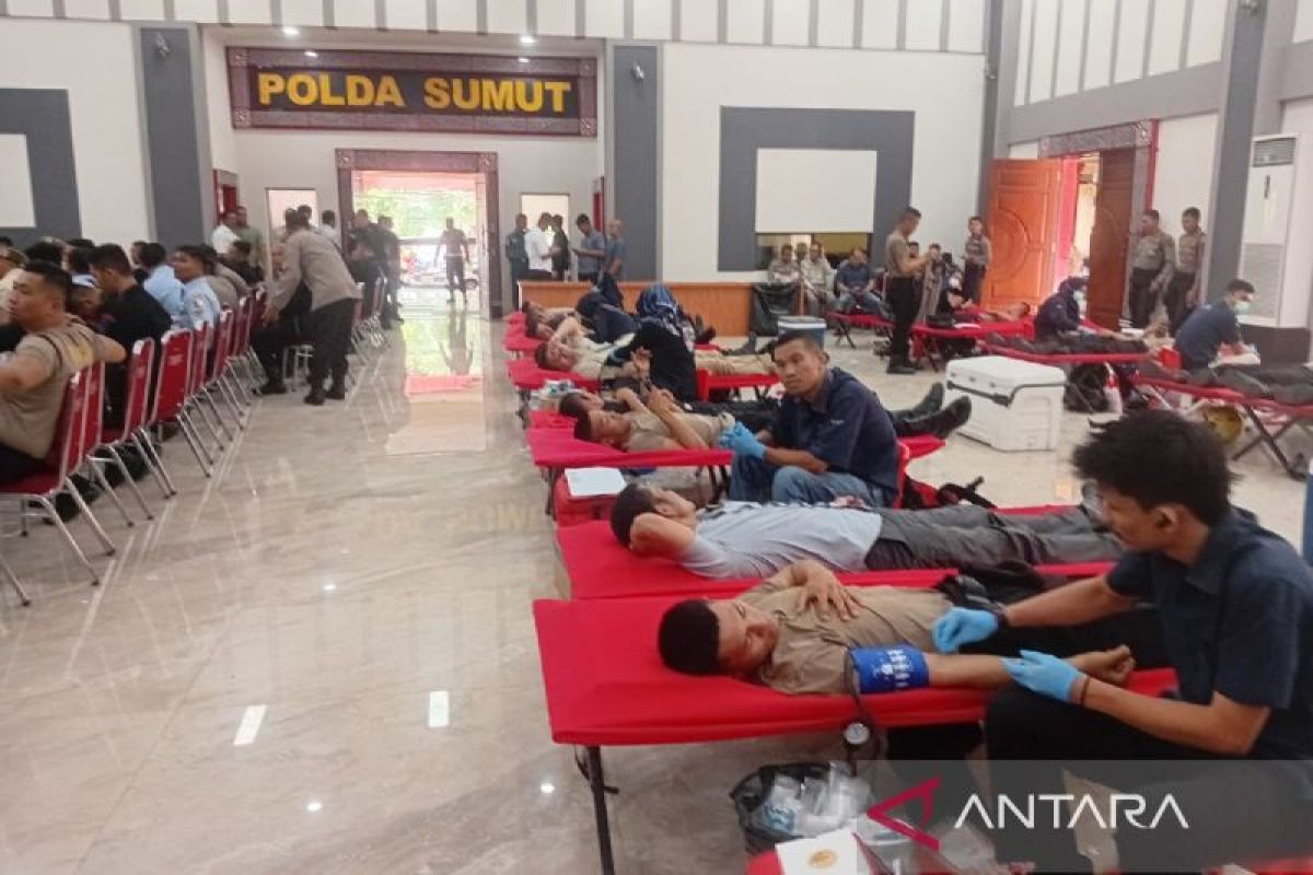 Polda Sumut gelar donor darah untuk penuhi stok  PMI