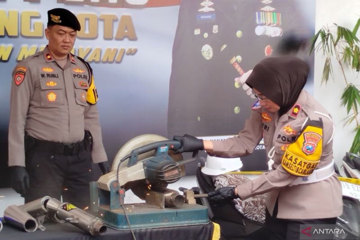 Polresta Malang Kota sita 440 knalpot 