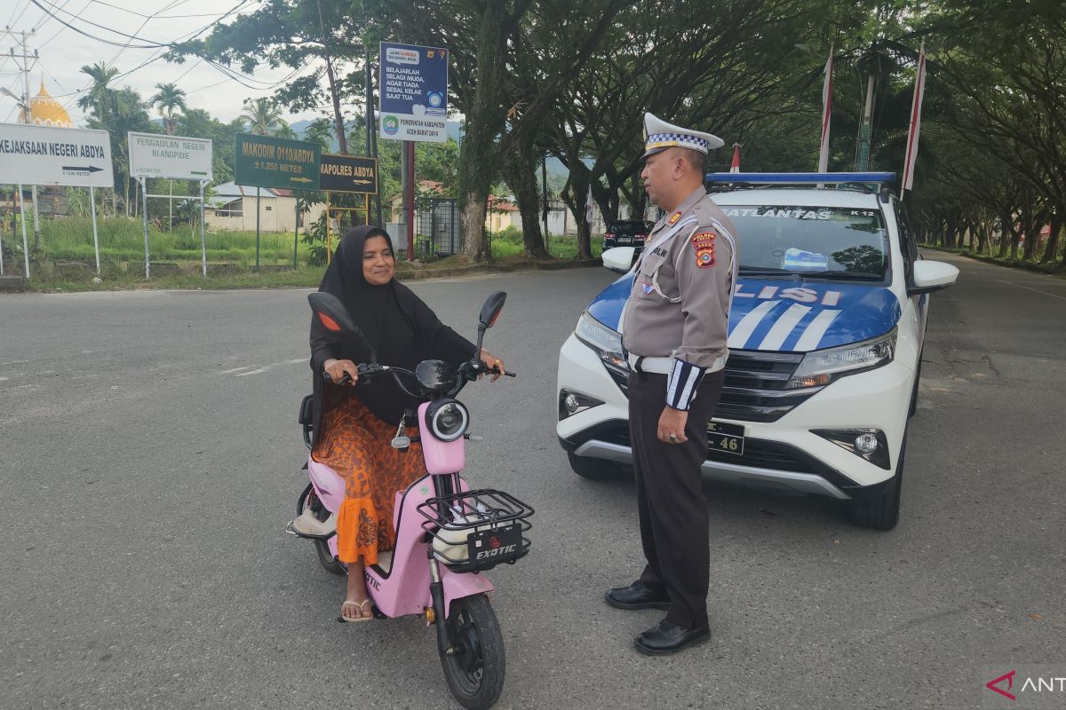 Operasi Zebra Seulawah 2024, Polres Abdya tindak ratusan pelanggar lalu lintas