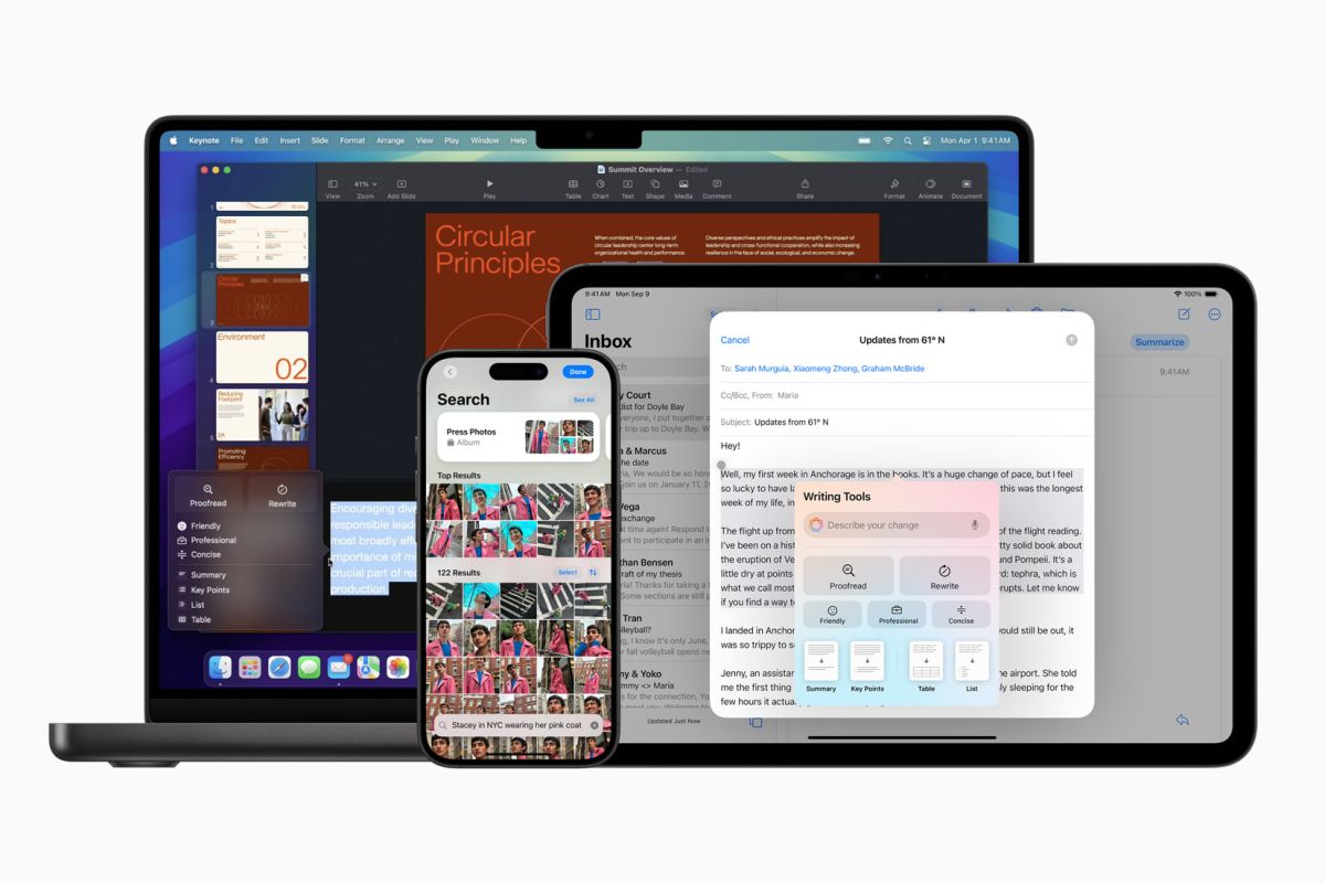 Apple Intelligence versi stabil hadir di iPhone,iPad, dan Mac