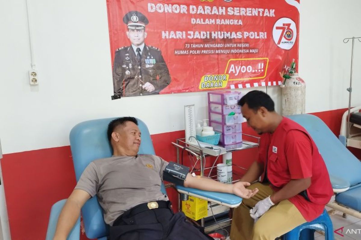 Polres Bangka Selatan gelar donor darah bantu ketersediaan stok darah