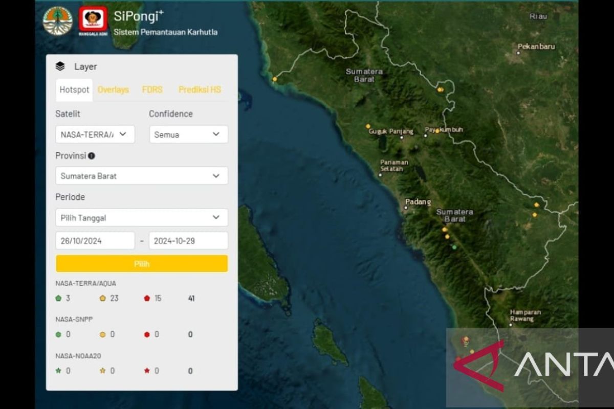 Stasiun GAW catat 27 sebaran titik panas di Sumbar