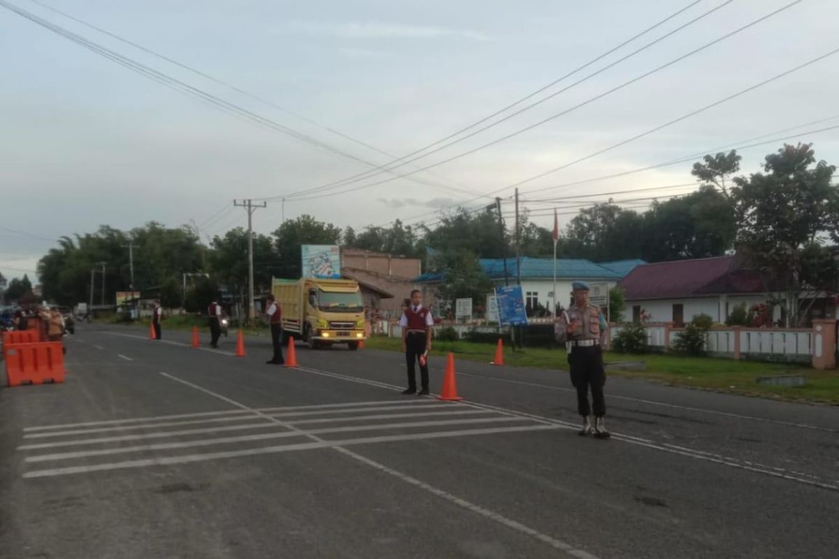 Polres Simalungun pastikan kelancaran lalu lintas di ibukota Simalungun