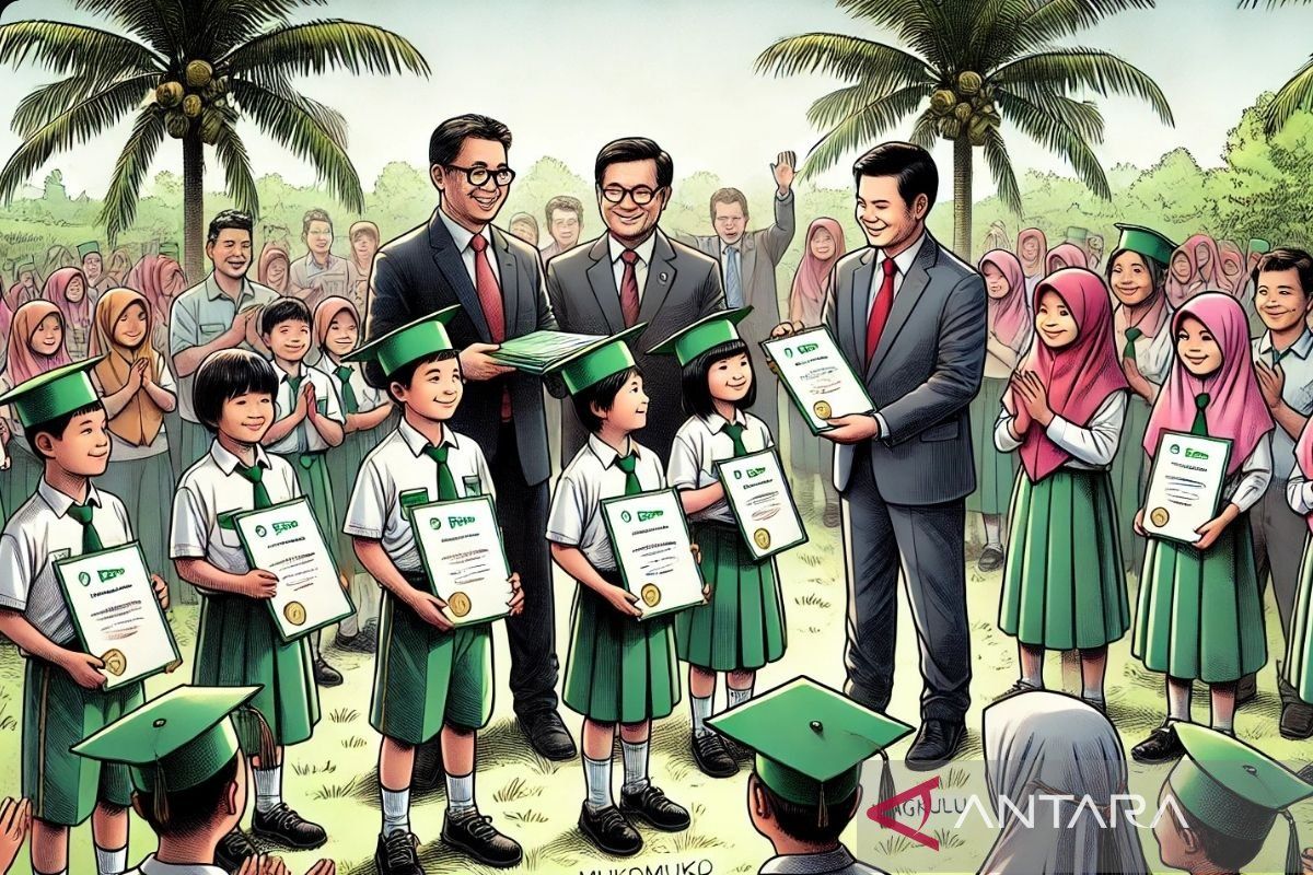 60 anak petani Mukomuko dapat beasiswa pendidikan dari BPDPKS