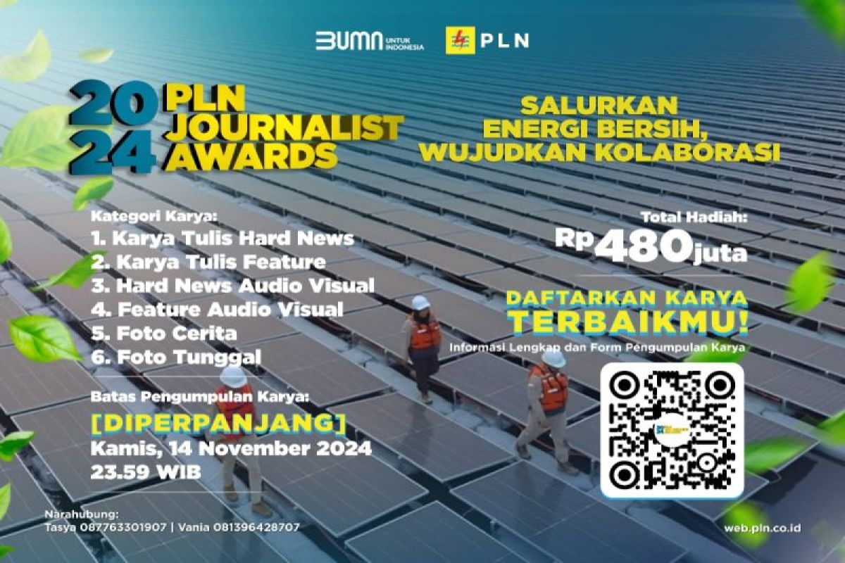 Waktu Pendaftaran PLN Journalist Award 2024 diperpanjang