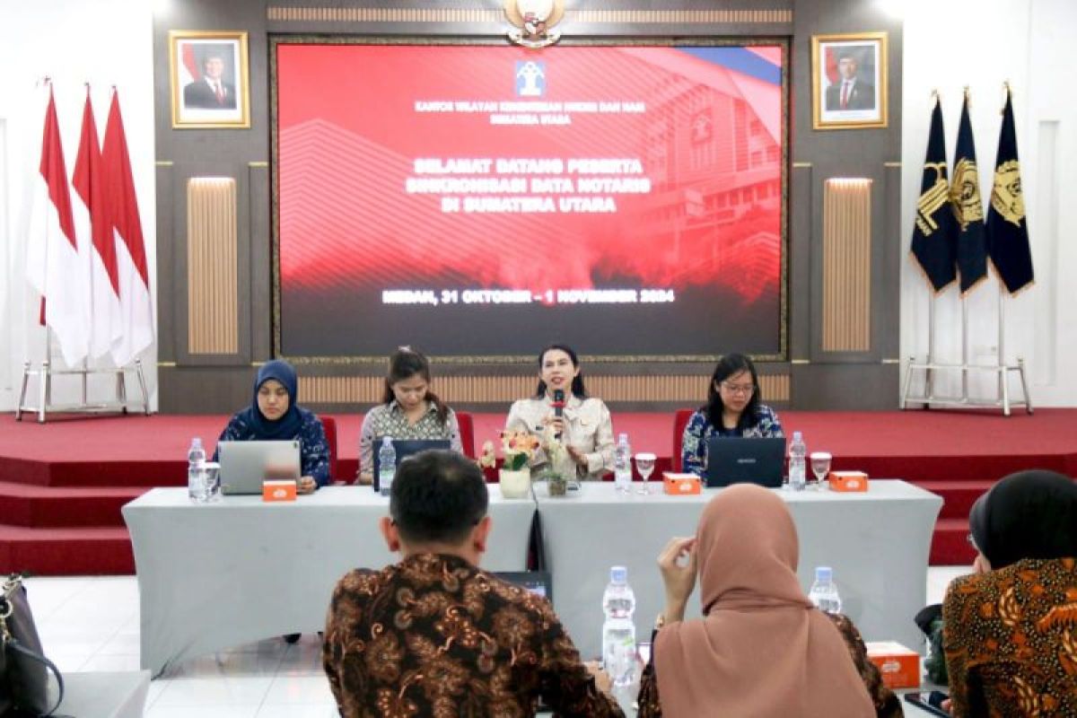 Kemenkumham Sumut selenggarakan sinkronisasi data notaris