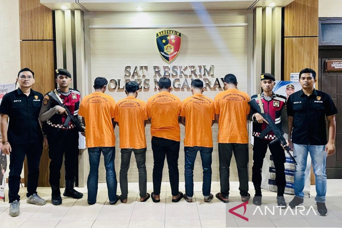 Polres Nagan Raya tangkap lima pencuri besi di PLTU 3-4