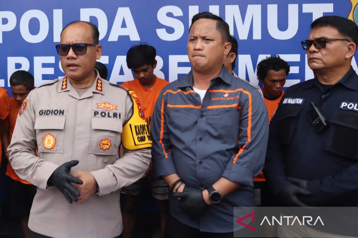 Polrestabes Medan tangkap sembilan terduga pelaku curanmor, tiga ditembak