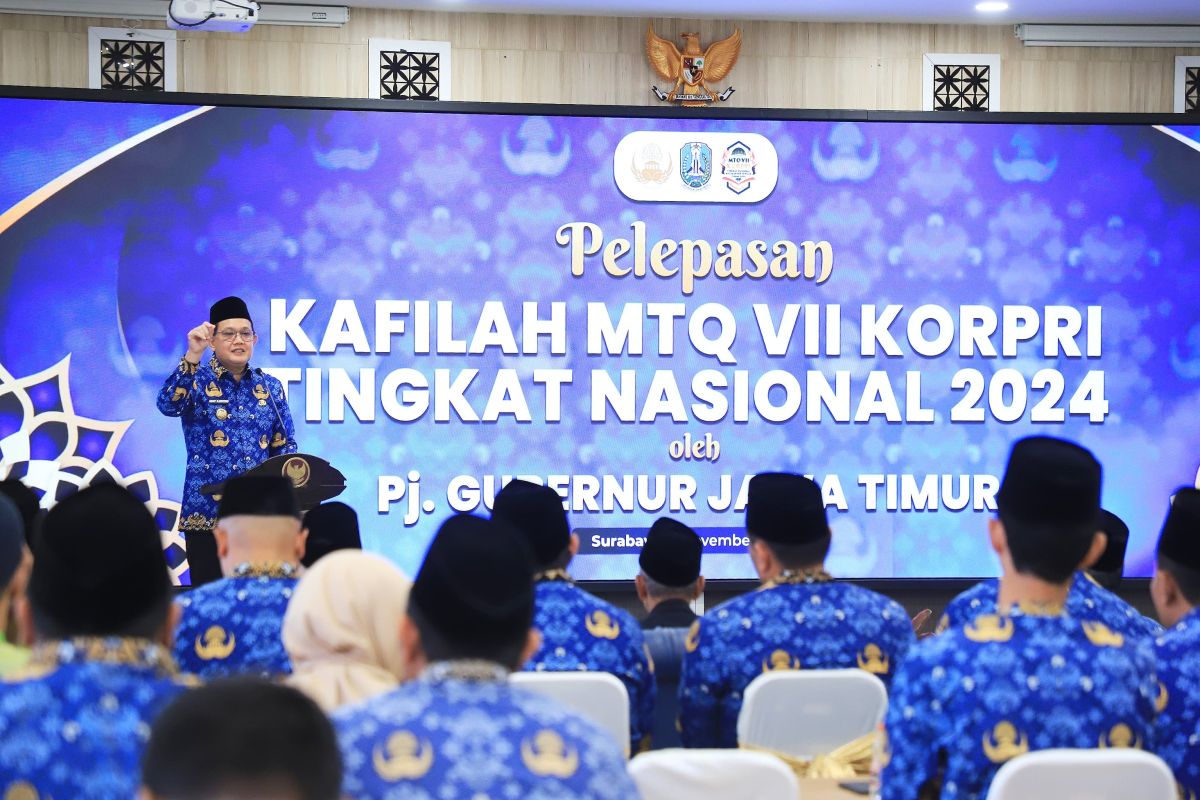 Pj Gubernur Jatim lepas Kafilah MTQ Korpri 2024