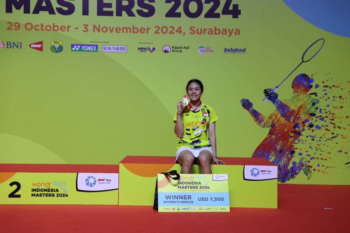 Dhinda keluar sebagai juara Indonesia Masters II Super 100-2024