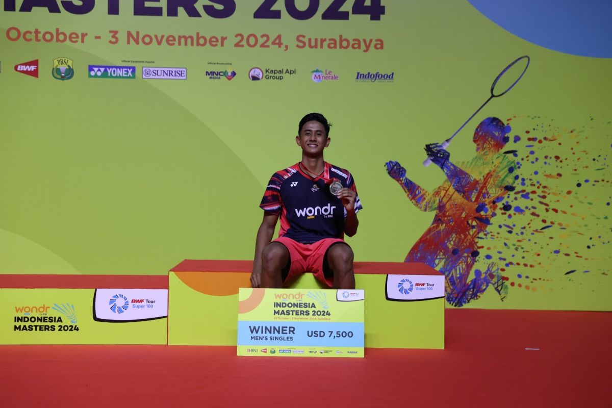 Tunggal putra Alwi Farhan raih gelar juara Indonesia Masters II Super 100-2024