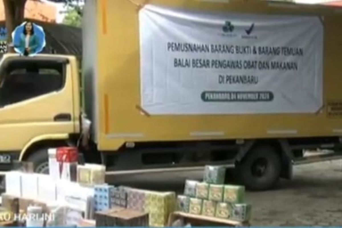 BPOM Pekanbaru musnahkan produk organik ilegal senilai Rp2,9 miliar