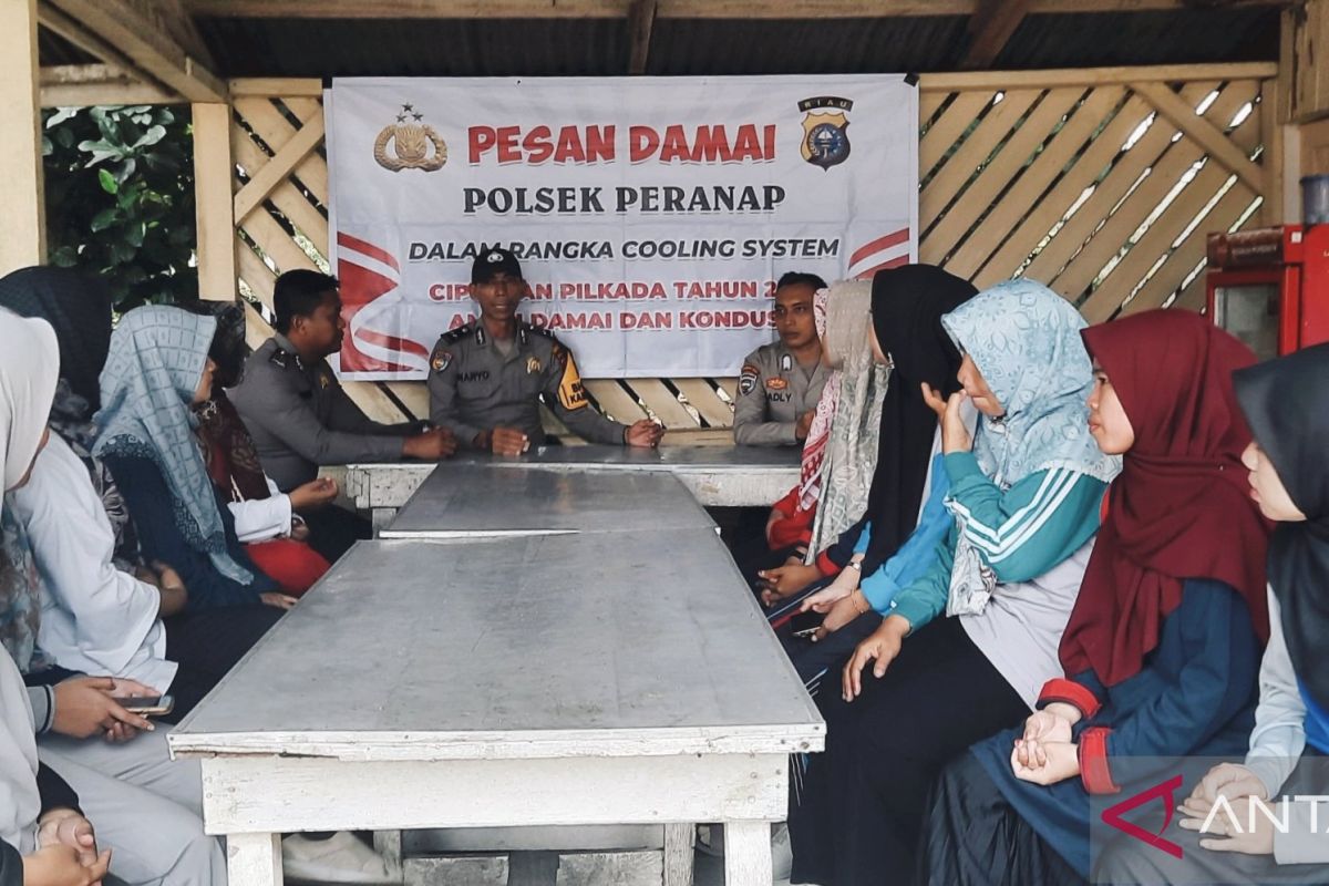 Polsek Peranap dorong guru ciptakan pillada damai