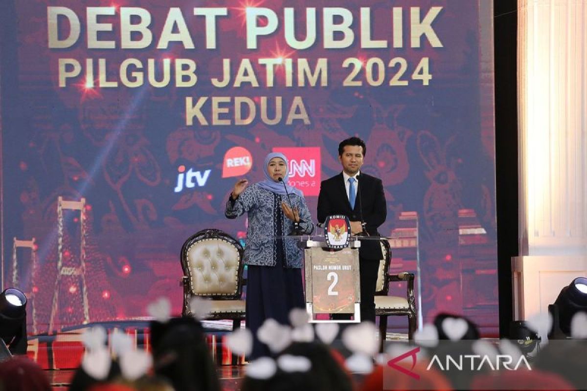 Khofifah pamer sejumlah capaian Pemprov Jatim saat debat Pilkada 2024