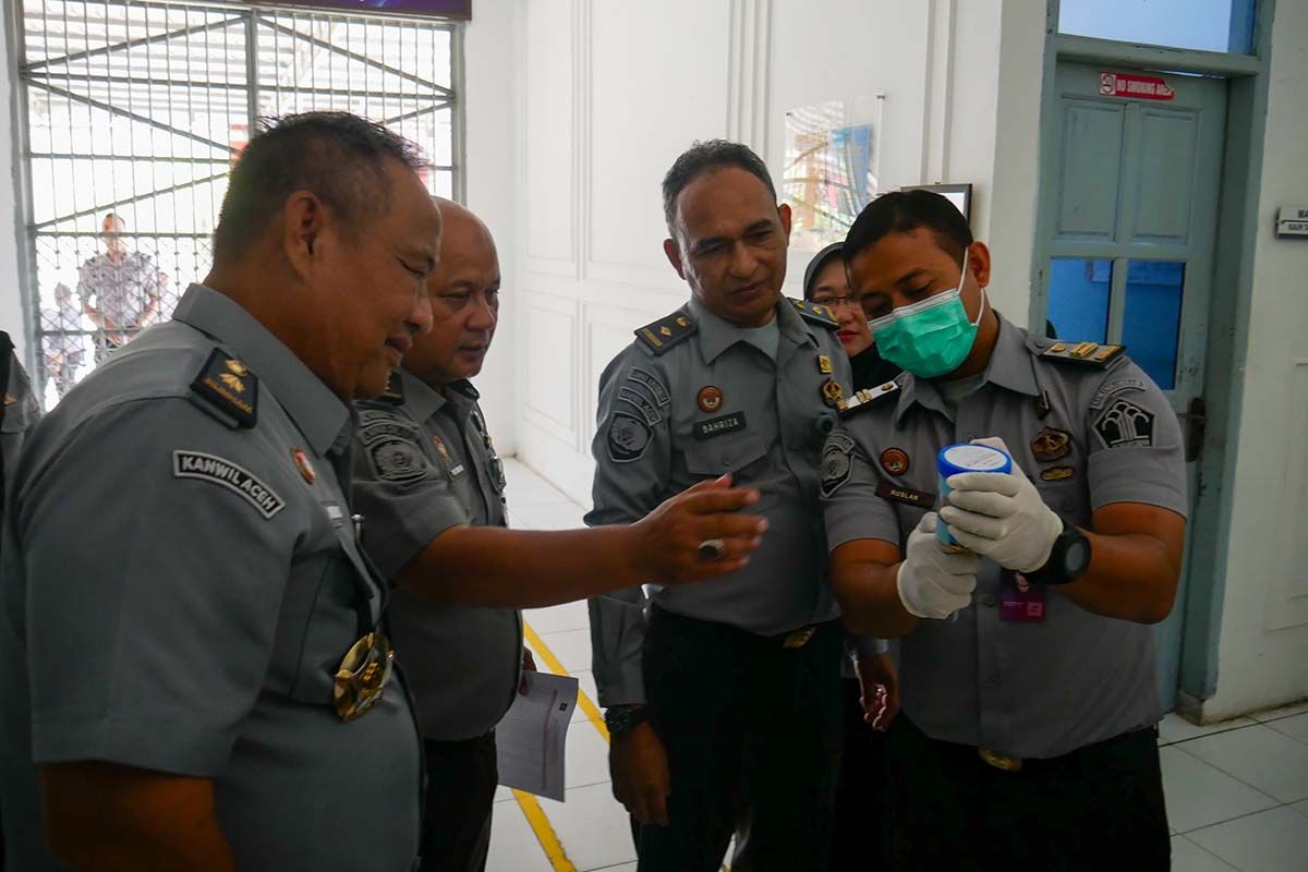 Kemenkumham Aceh tes narkoba pegawai Lapas kelas III Lhoknga