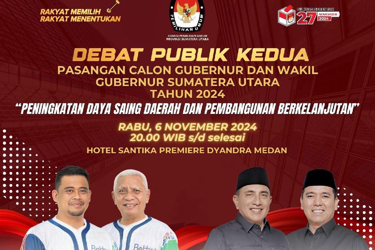 KPU Sumut minta pendukung paslon jaga ketertiban debat publik  kedua