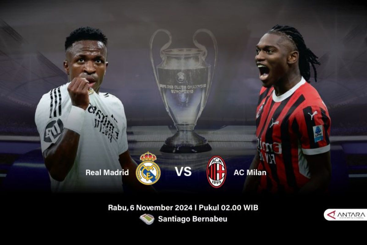 Real Madrid menyerah 1-3 dari AC Milan di kandang sendiri