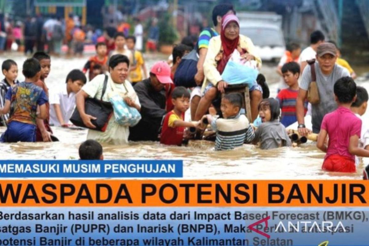 BPBD Kalsel tingkatkan kewaspadaan potensi banjir masuki musim hujan