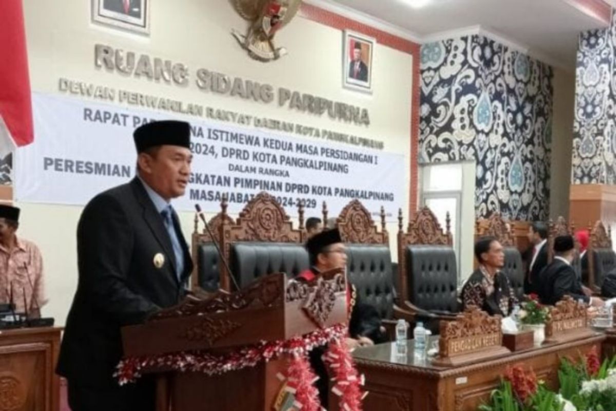 DPRD Pangkalpinang gelar Paripurna Penyampaian Raperda APBD TA 2025