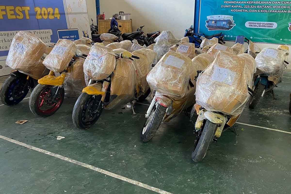 Penyelundupan 22 sepeda motor bekas Thailand digagalkan di Aceh Tamiang