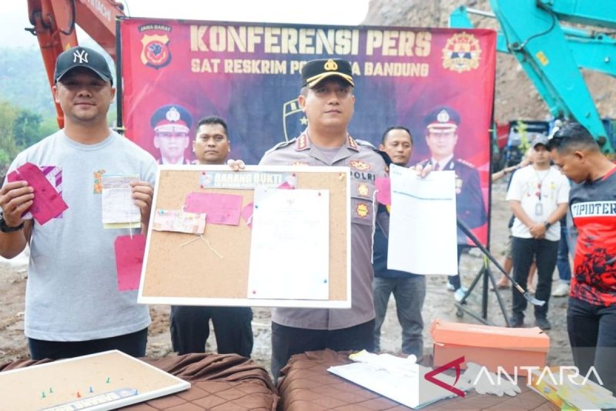 Polresta Bandung tindak tegas pengelola tambang pasir ilegal di Soreang