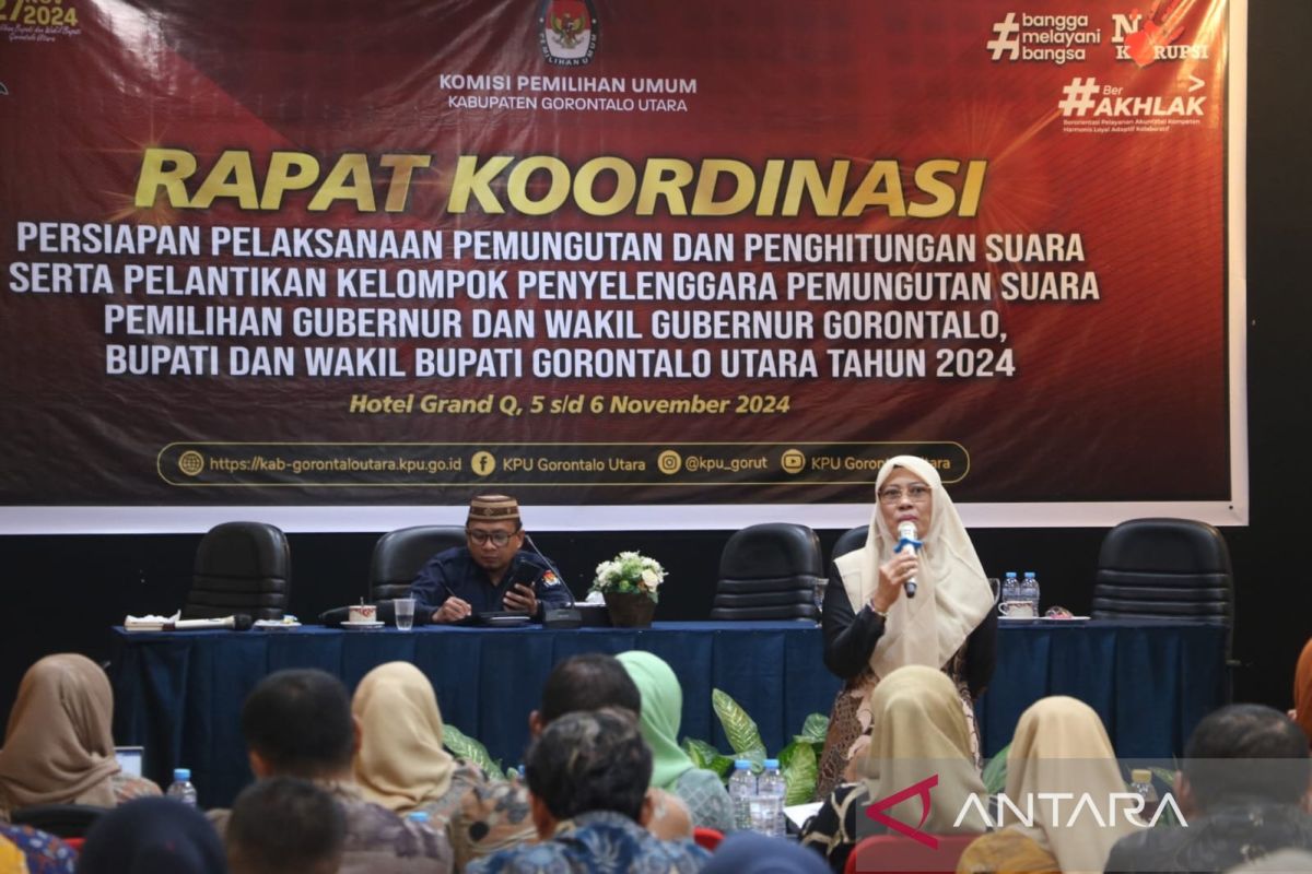 KPU Gorontalo Utara gelar rakor persiapan pungut hitung Pilkada 2024