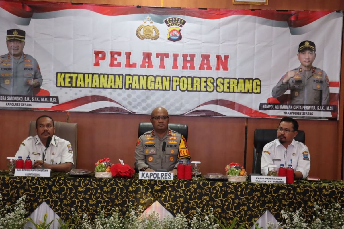 Polres Serang gelar pelatihan ketahanan pangan bagi personel Bhabinkamtibmas