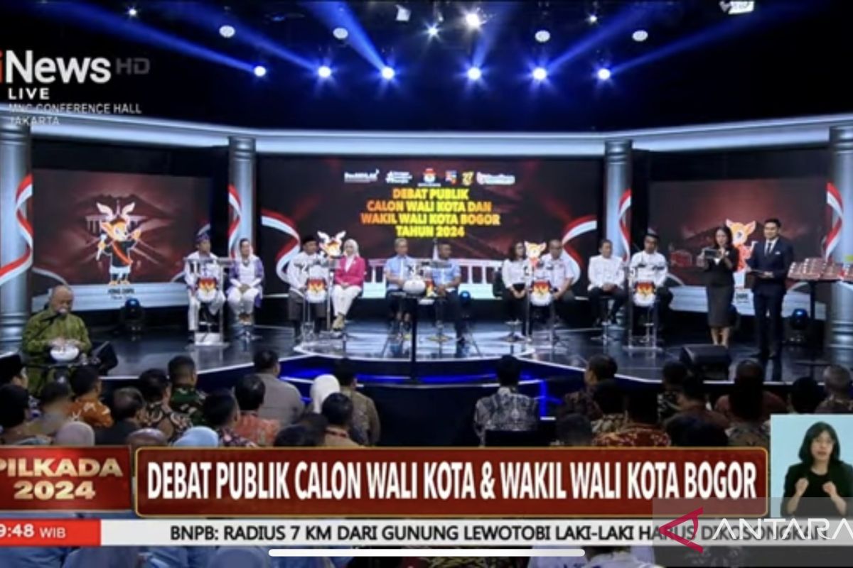 Debat Pilkada Kota Bogor bahas pembangunan SDM hingga tata kelola